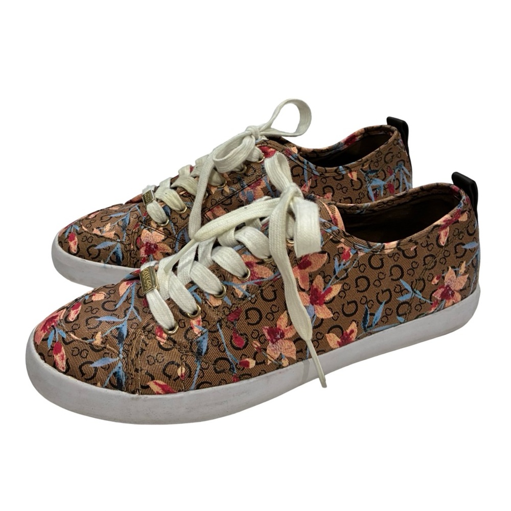 [10] GUESS Sneakers Goodlie Floral Logo Women’s Size 10 or 41